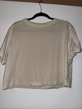 Lululemon Crewneck Crop Top - Cream